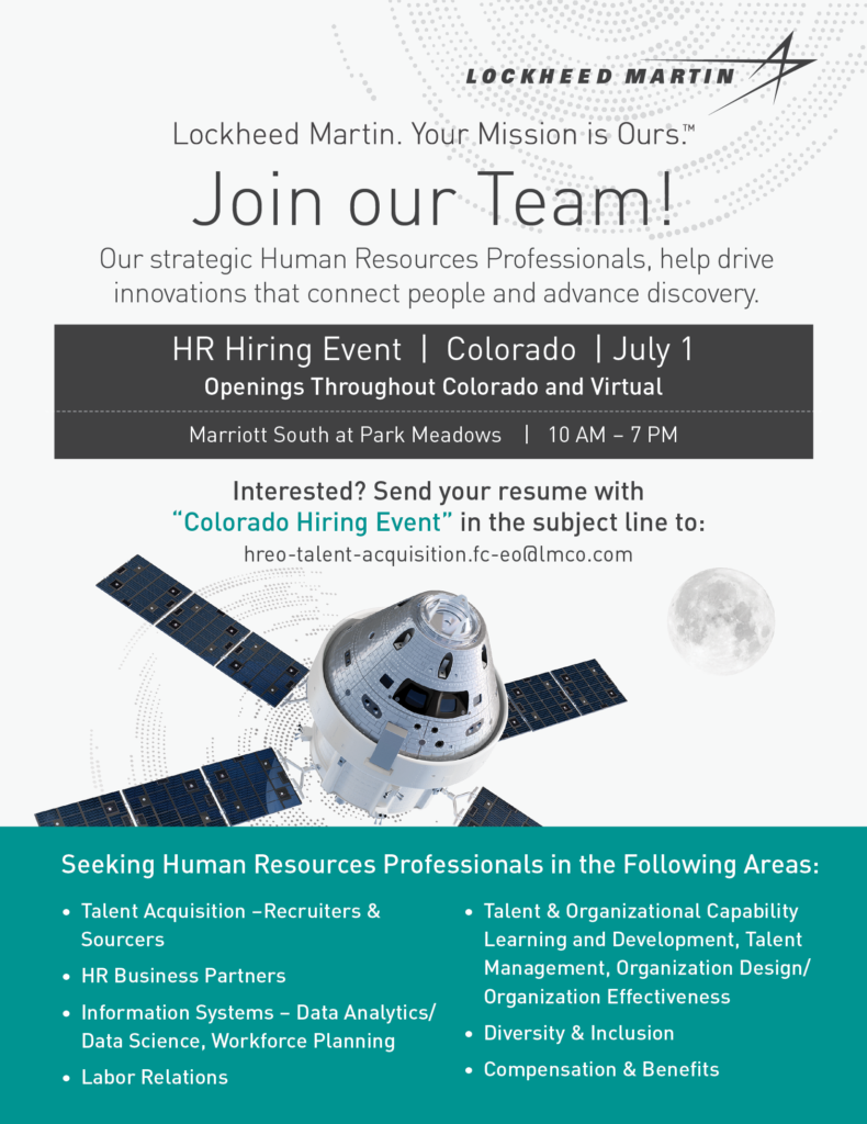 Lockheed Martin HR Hiring Event HR Colorado
